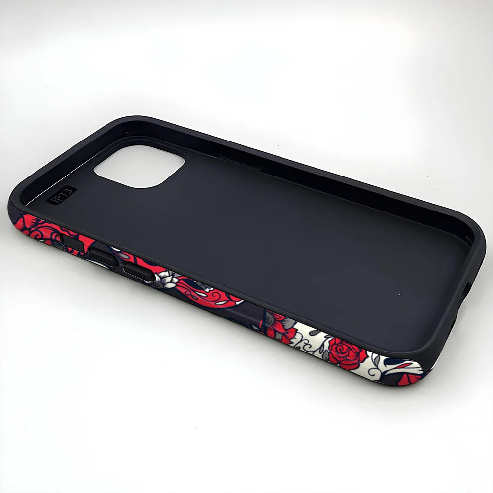 Art Drawing Flower Printed Daisy Phone Case for iPhone 16 15 13 14 Pro Max 16 15 Plus 2 in 1 Hard Protection Cover