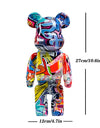 27cm Graffiti Bear Figurine Home Decoration Animal Statue Storage Money Jar Modern Room Sculpture Table Decor  Statues