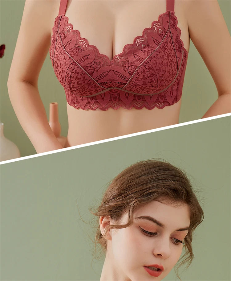 Women’s Push-Up Wire-Free Bra – Comfortable Adjustable Straps Bralette