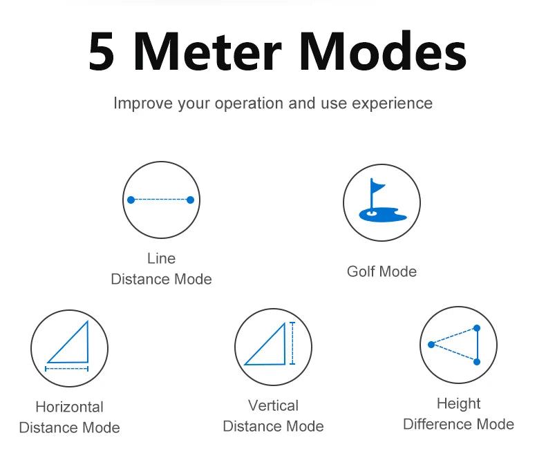 6X Golf Laser Rangefinder 1000m With Slope Compensation And Flag Lock