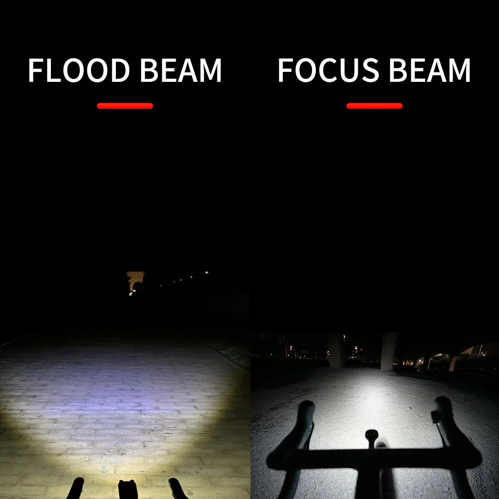 DL1200S/DL1700 Bicycle Light With Cut-Off Line Beam1900LM Rechargeable Front Light Power Bank Mtb Cycling Headlights