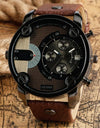Sport Big Business Watches Men Clock Locomotive Army Retro Black Quartz Watch
