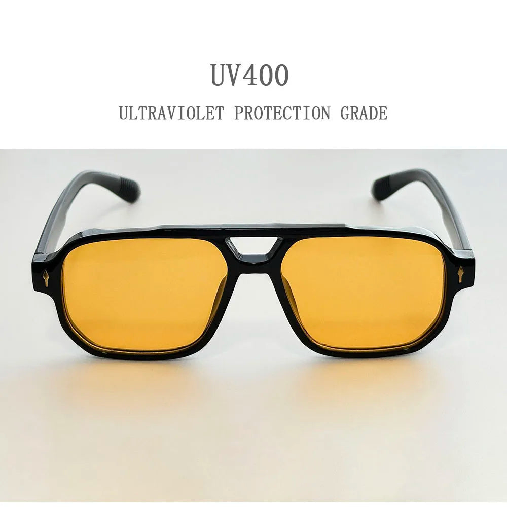 Vintage Square Sunglasses With UV400 Protection