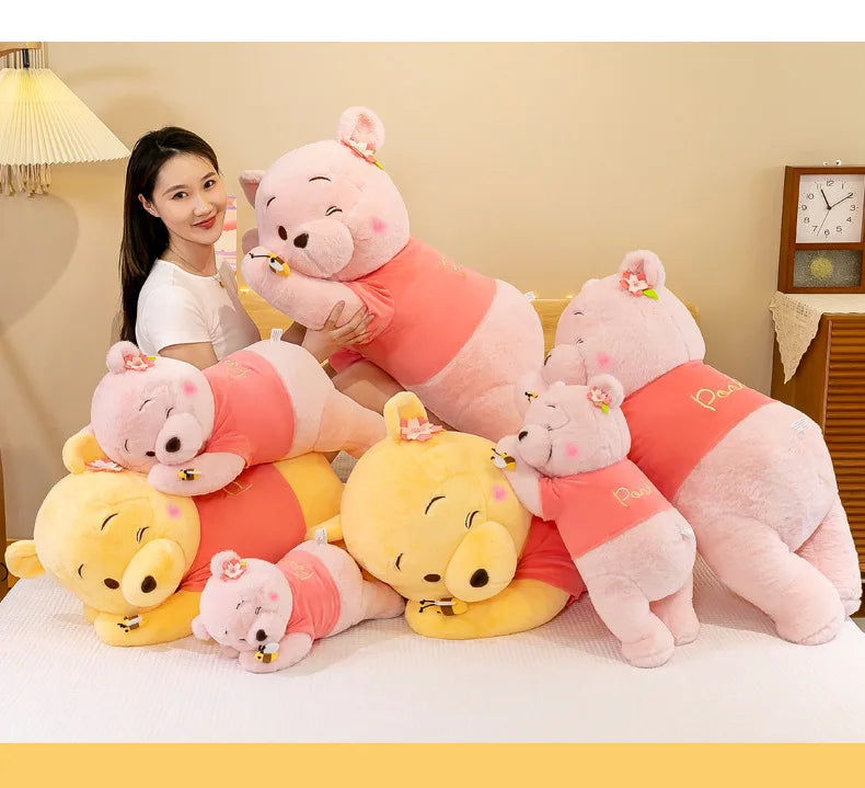 Winnie Bear Plush Stuffed Animal Soft Cartoon Pillow