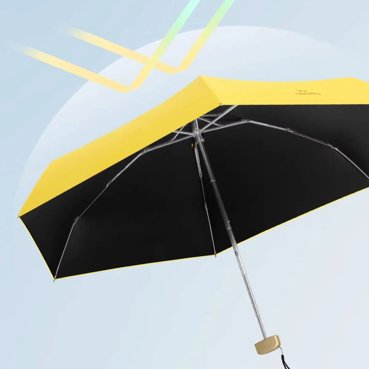 Mini Pocket Folding Umbrella Aluminum Alloy Frame Five Fold UV Protection Ultra Light Compact Travel Umbrella Sun Rain Use
