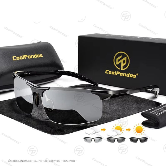 Aluminum Photochromic Polarized UV400 Anti-Glare Driving Sunglasses for Men Women