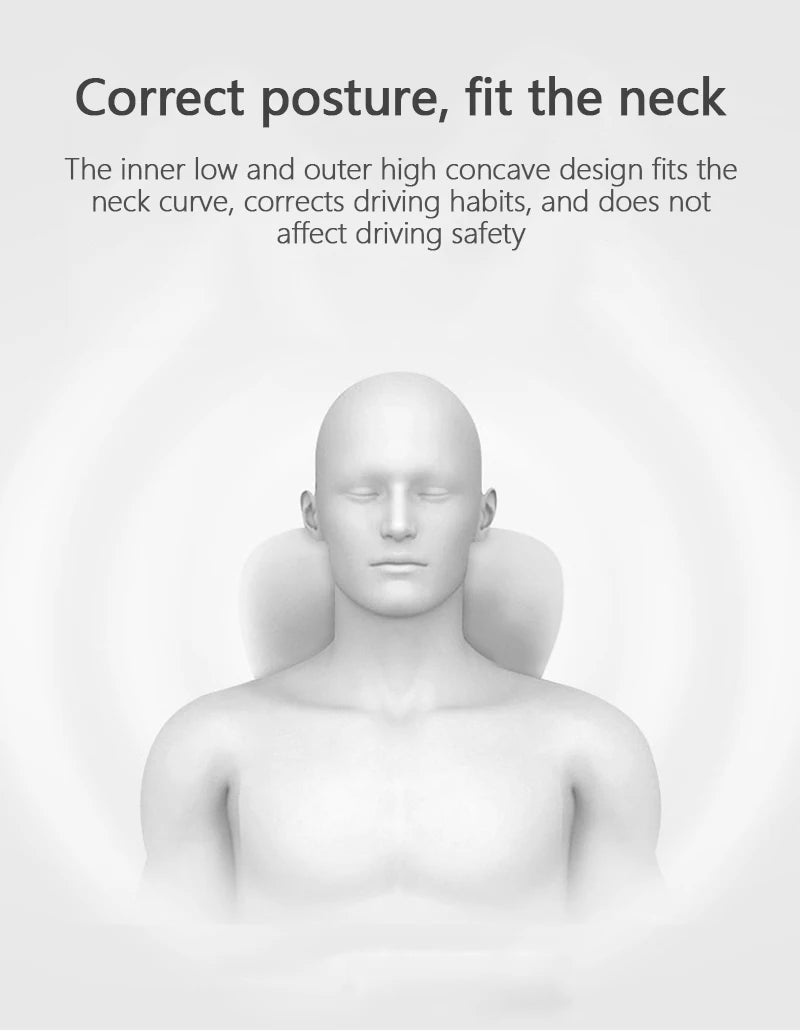 Car Electric Single Lumbar Single Headrest Vibration Massage Lumbar Support Neck Pillow Lumbar Cushion Car Seat Car Interior
