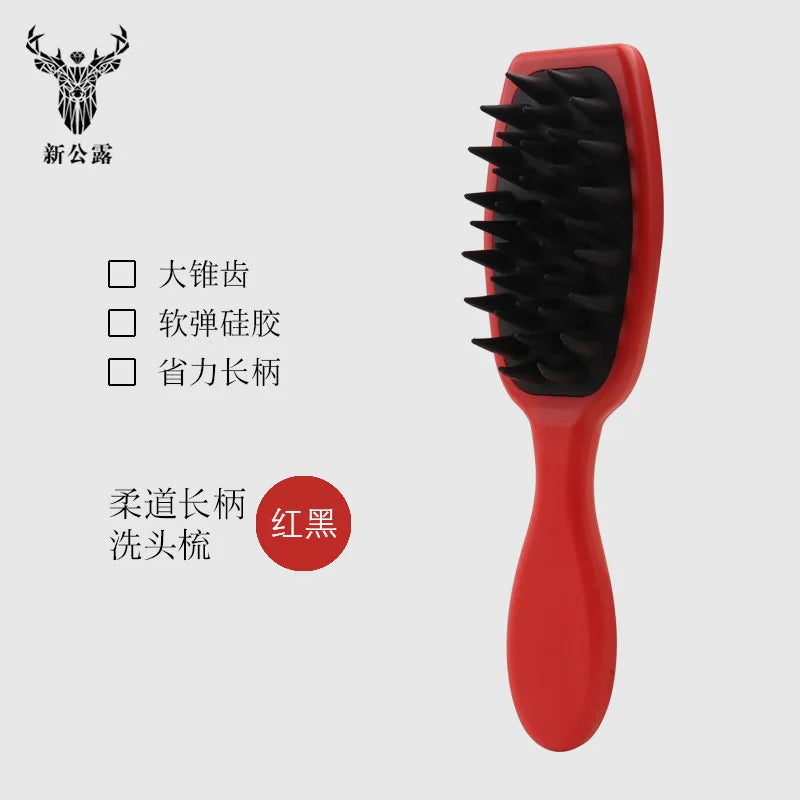 Silicone Shampoo Brush Head Scalp Massage Comb Clean The Scalp Thoroughly Body Massage Brush Bath Brush Salon Hairdressing Tool