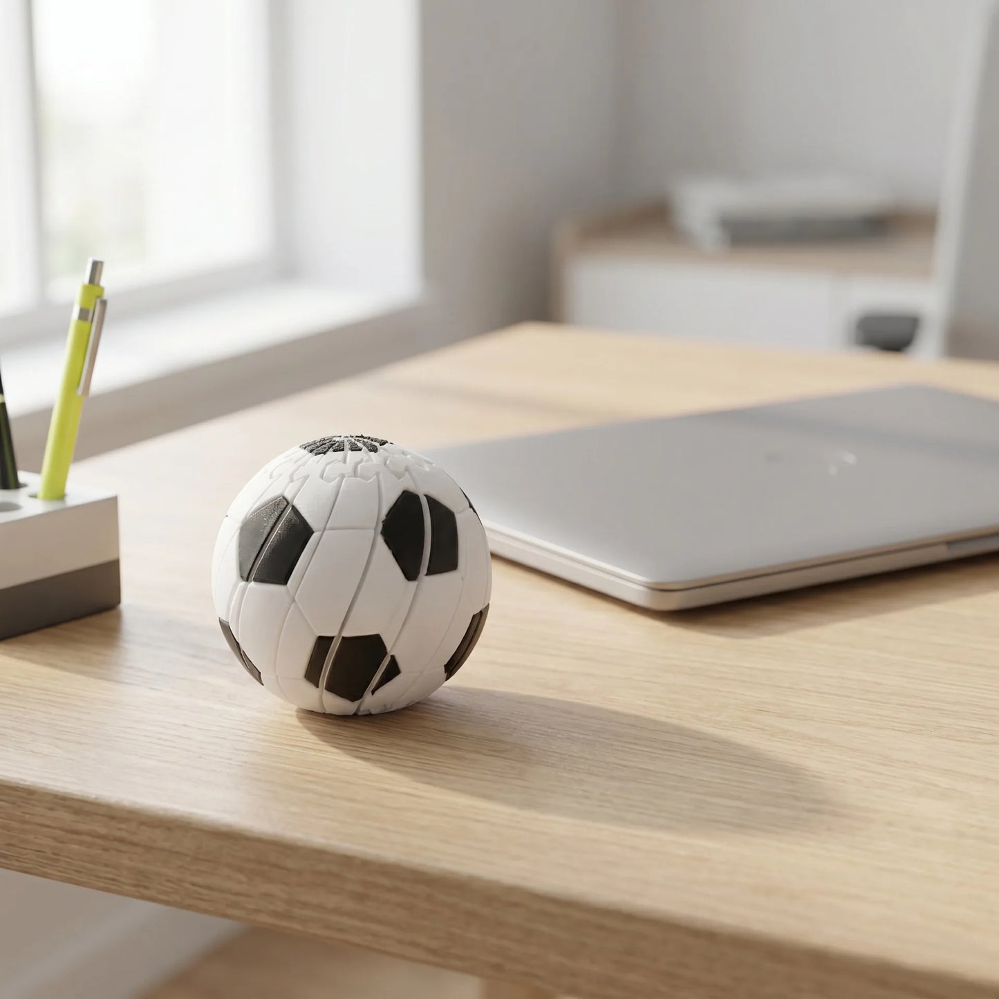 3D Printed Transforming Soccer Ball Fidget Toy Stress Relief Desk Ornament