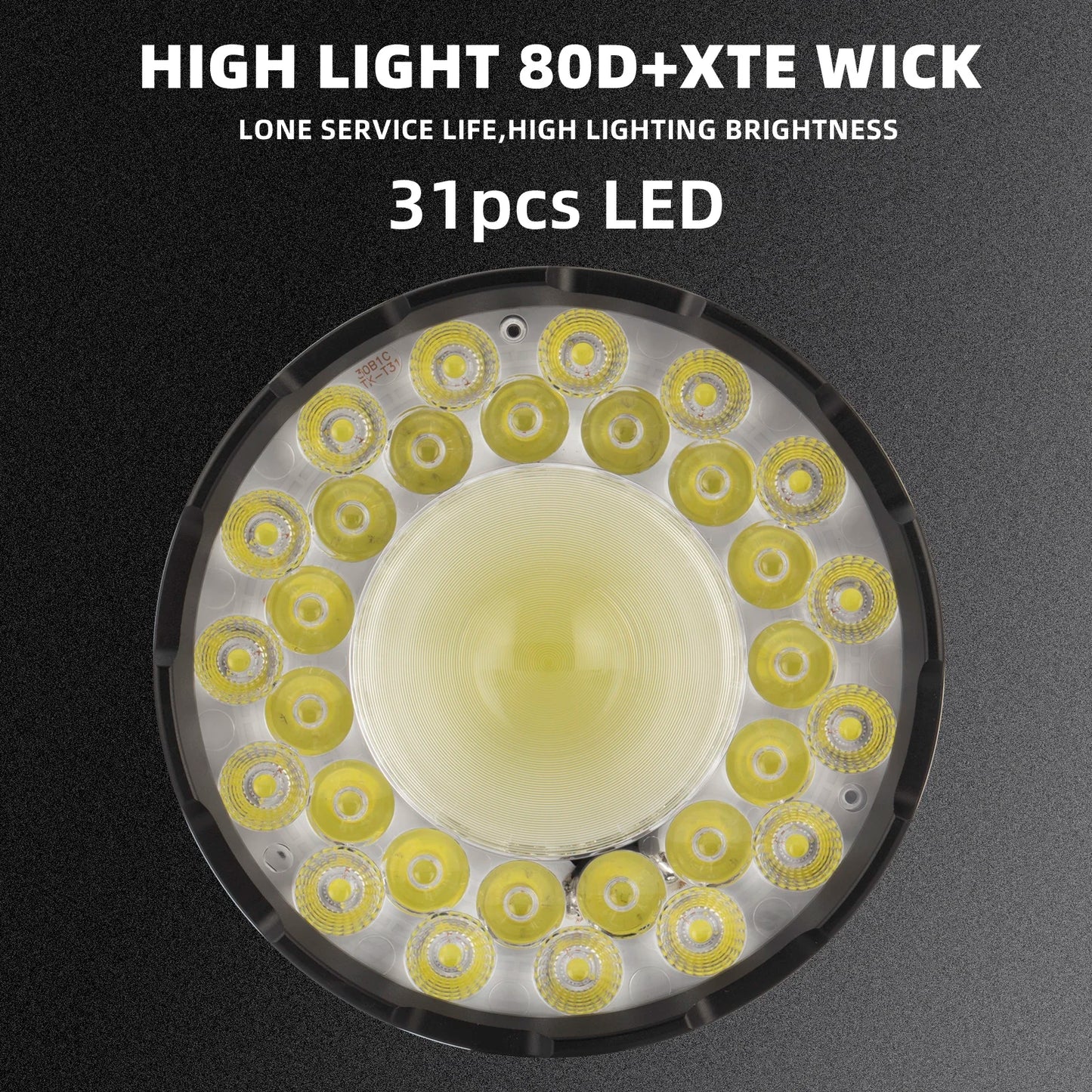 10000 Lumen 31 LED Rechargeable High Power Flashlight
