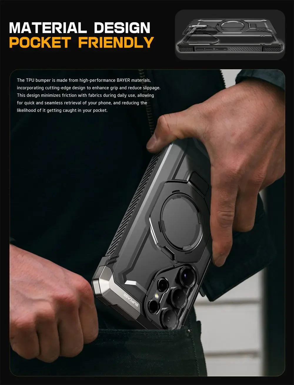 For Samsung Galaxy S25 Ultra Case 6.9" 2025 SUPCASE UB Grip Anti-Scratch Heavy Duty Rugged  Phone Case with Kickstand