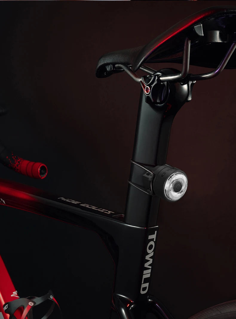 Team Sync Tail Light 50m Auto Brake Sensing Bicycle Rear Light LED Rechargeable IPX6 Waterproof Cycling Taillight