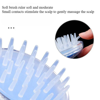 1pc Silicone Shampoo Brush Body Massage Brush Bath Shower Brush Salon Hairdressing Tool Scalp Massage Comb Hair Washing Comb