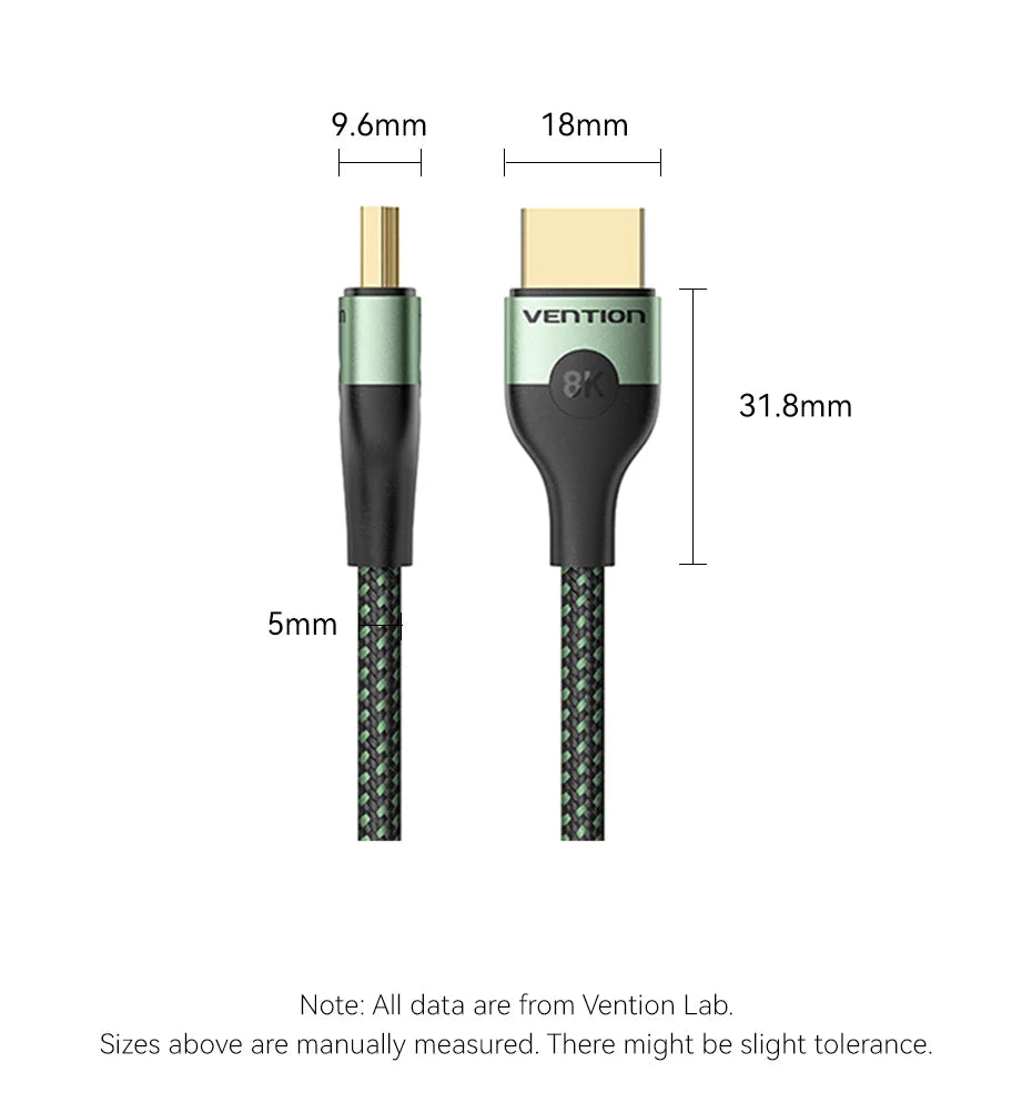 8K HDMI 2.1 Cable for Xiaomi TV Box PS5 48Gbps 8K/60Hz 4K/120Hz HDMI Cable HDR10+ HDCP2.2 for PS4 HDMI Splitter 8K HDMI