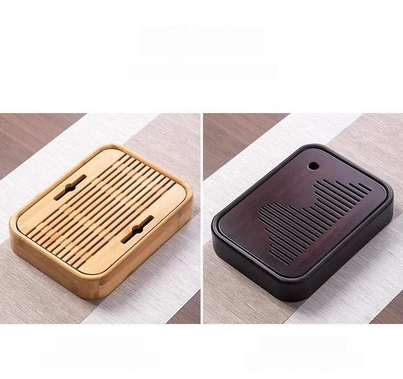 Kitchen Tea Tray Portable Dishes For Tea Bamboo Rectangle Storage Of Water Woodentray For Chinese Style Chaban Tea Table