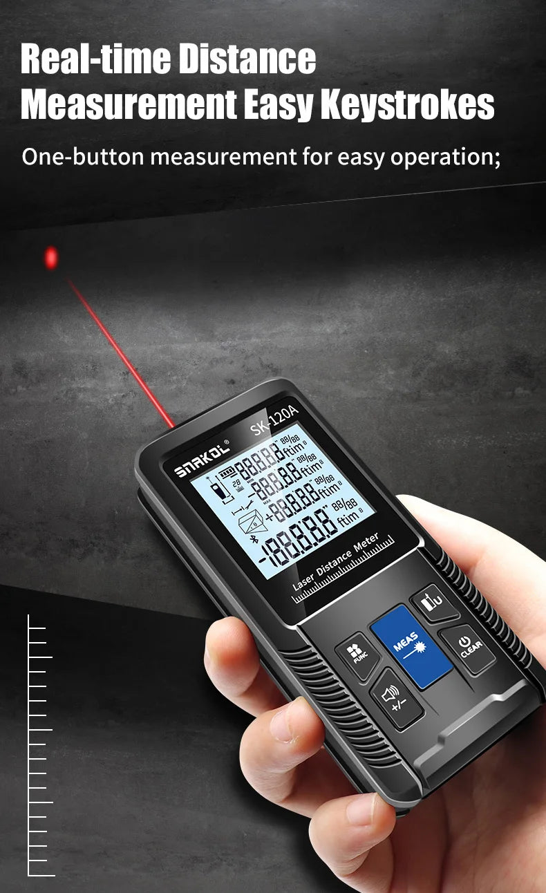 Laser Distance Meter 40m 50m 70m 100m 120m Rangefinder Digital Range Finder Trena Roulette Ruler Distance Measuring Tape