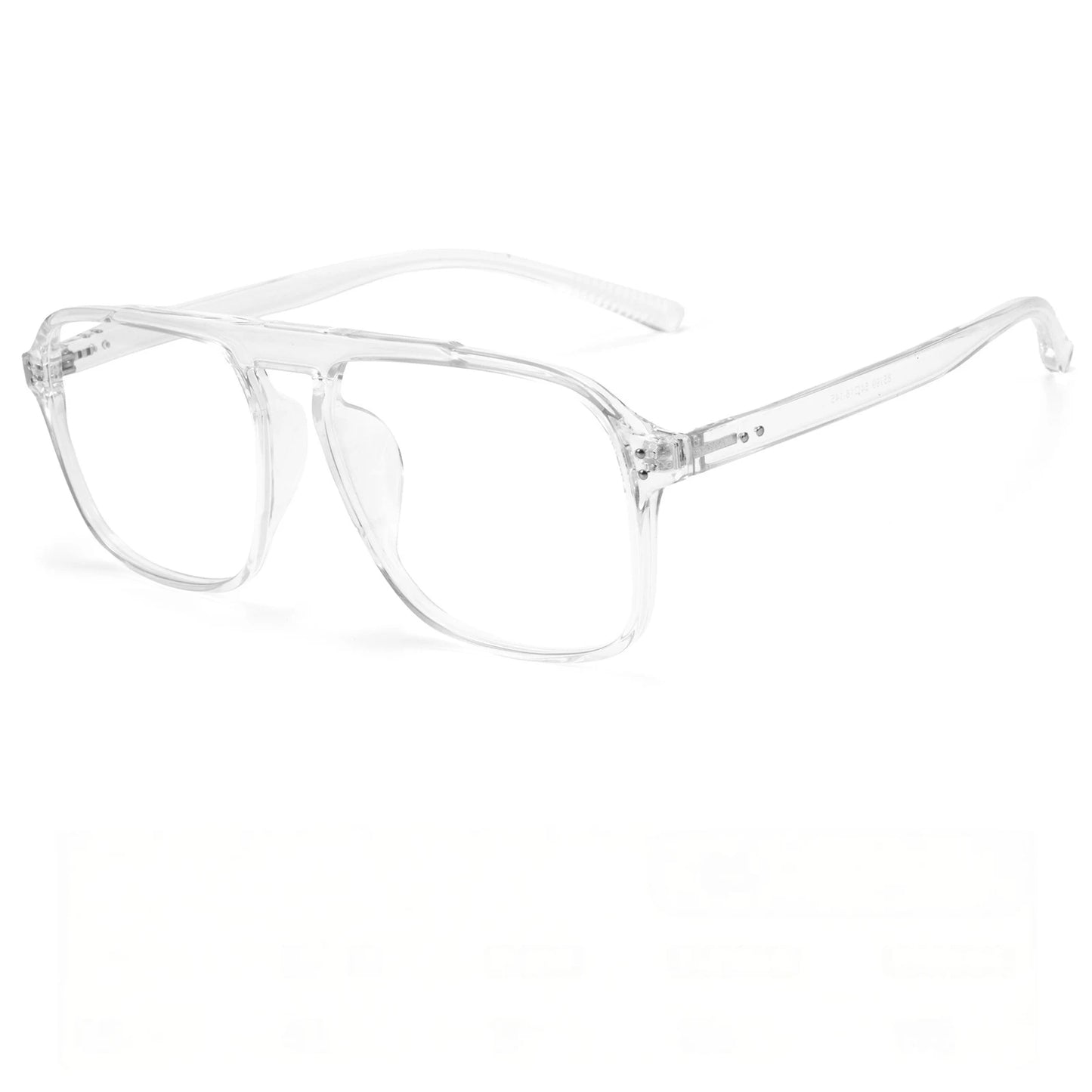 Mens Retro Pilot Double Bridge Progressive Multifocal Prescription Glasses