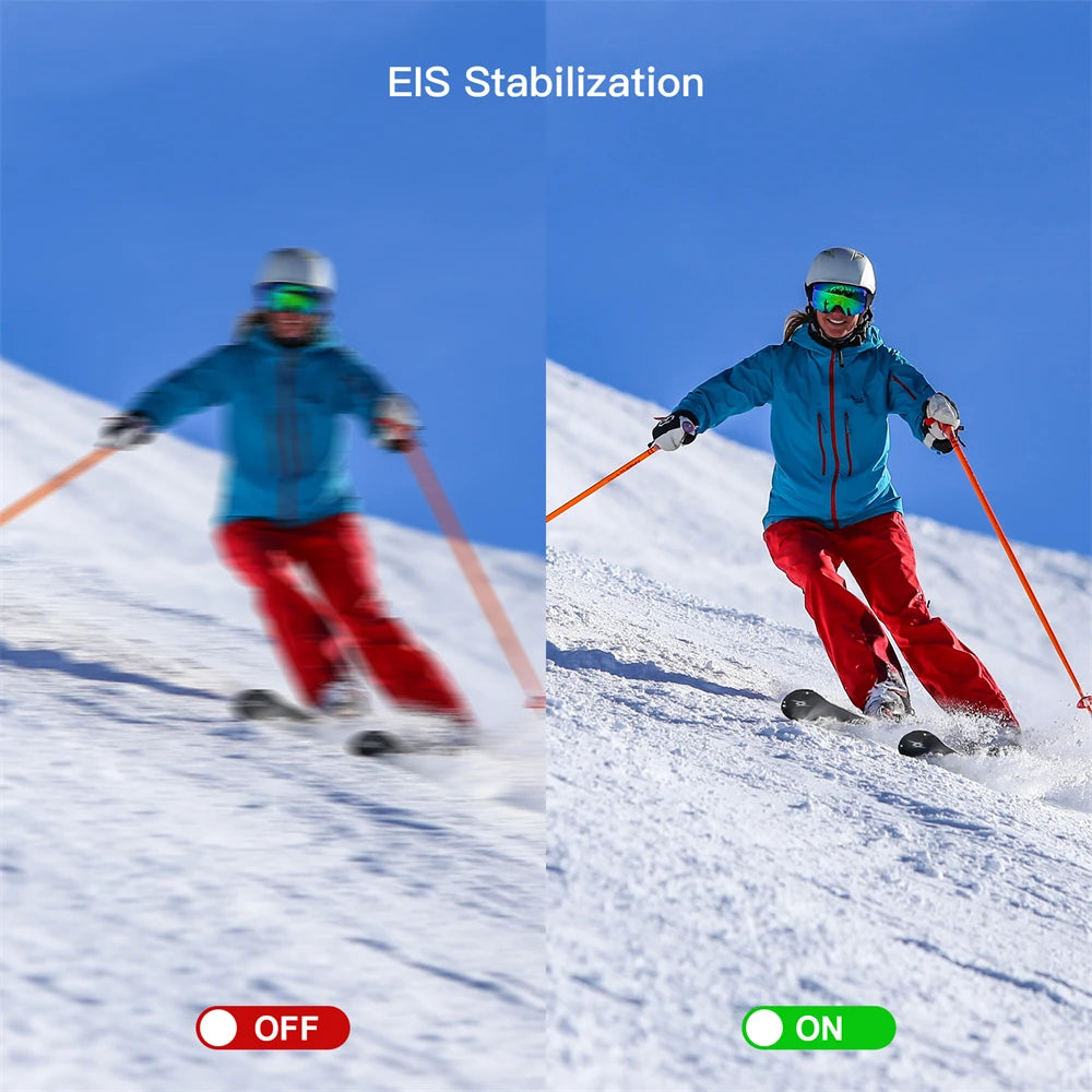 Mini 4K Action Camera with WiFi EIS and 30M Waterproof Case