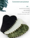 Jade Stone Gouache Scraper Sawtooth Gua Sha Massage Tools For Body Meridian Scraping Face Lifting Slimming Skin Detox Beauty SPA