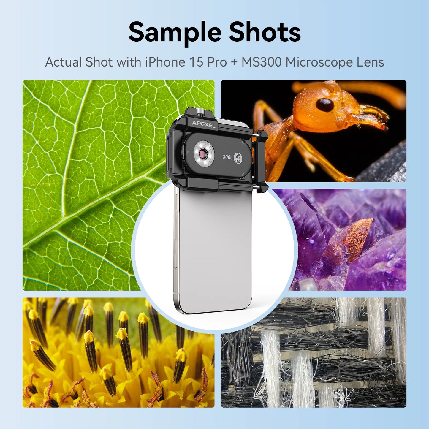 4 in 1 Smartphone Microscope Lens Kit with Universal Clip