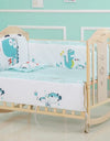 6-Pcs Soft  Crib Bedding Set – Standard Size Nursery Set for Boys & Girls (4 Bumpers, Mattress, Pillow)