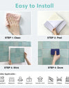 3D Tile Stickers, Self-adhesive Green Tile Backsplash for Kitchen Bathroom, Waterproof, Matt, 30 x 30cm, Interior Wall Decor