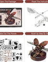 3D Metal Puzzle Rhinoceros Beetle with LED Light of Industrial-style Building Block