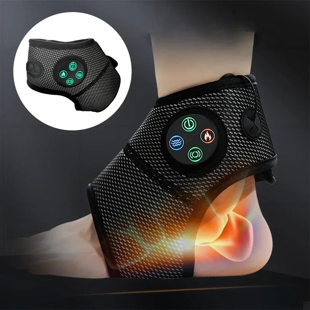 Electric Heated Ankle Support Wrap Warmer Temperature Adjustable Ankle Brace Protector for Ankle Injuries Pain Relief