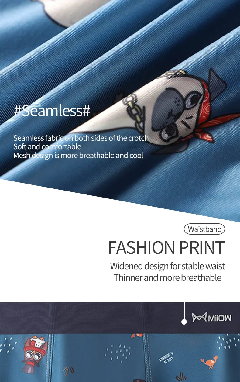 Men’s Funny Boxer Panties – 3-Pack Cotton Underwear