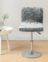 1PC Shiny Velvet Short Bar Chair Covers Stretch Back Bar Stool Covers Small Size Dining Barstool Slipcovers Party Banquet Decor