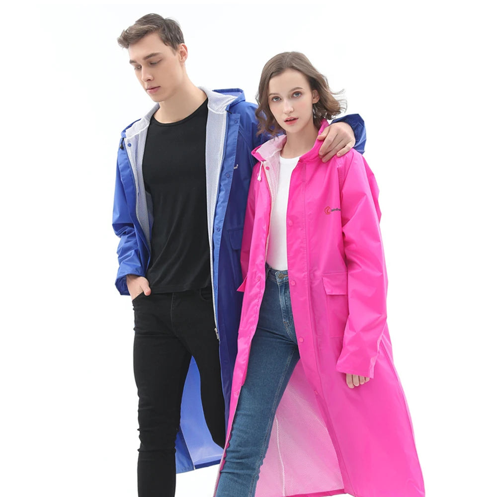 Heavy Duty Waterproof Hooded Rain Poncho for Adults