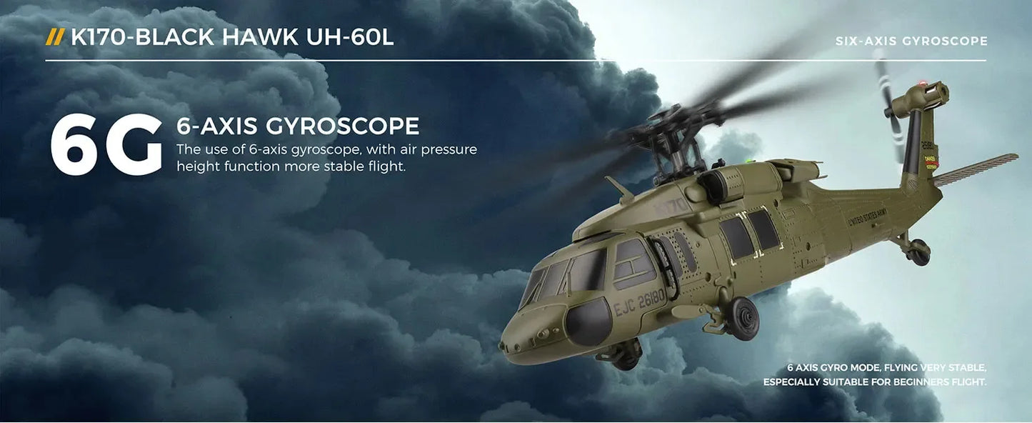 Realistic Four Channel Remote Control Military Helicopter With Brushless Motor