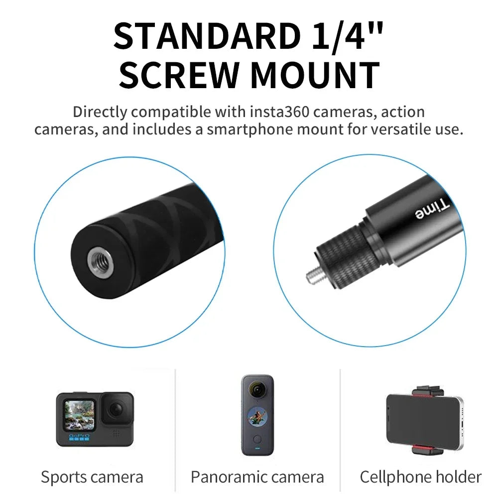 Invisible Selfie Stick and Bullet Time Handle Bundle for Insta360 X5 X4 X3 GO 3S Ace Pro