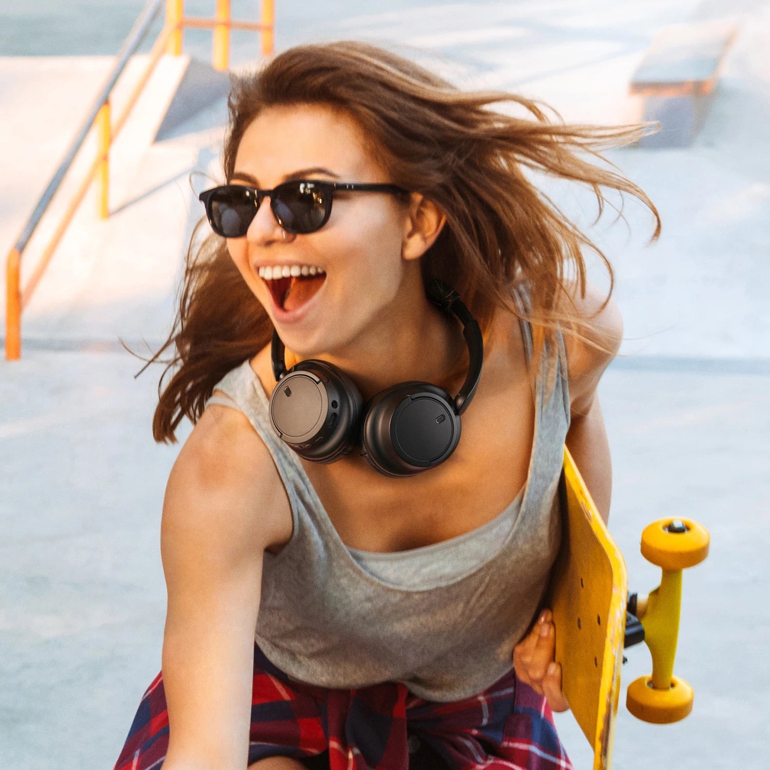 EKSA V16 Wireless Headphones Bluetooth 5.3 Over Ear Headset With Mic Bass/Pop Mode Hi-Res HiFi Wired Headphones 90H APP