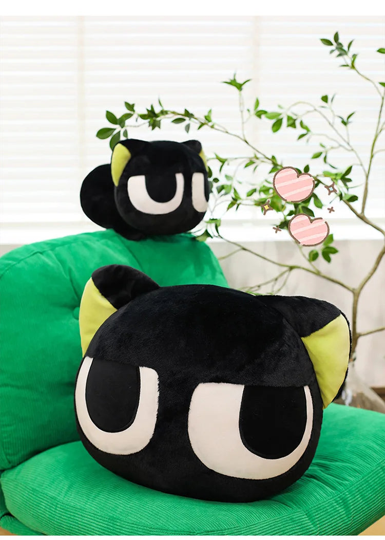 Cute Black Cat Character Plush Stuffed Doll Pillow Toy