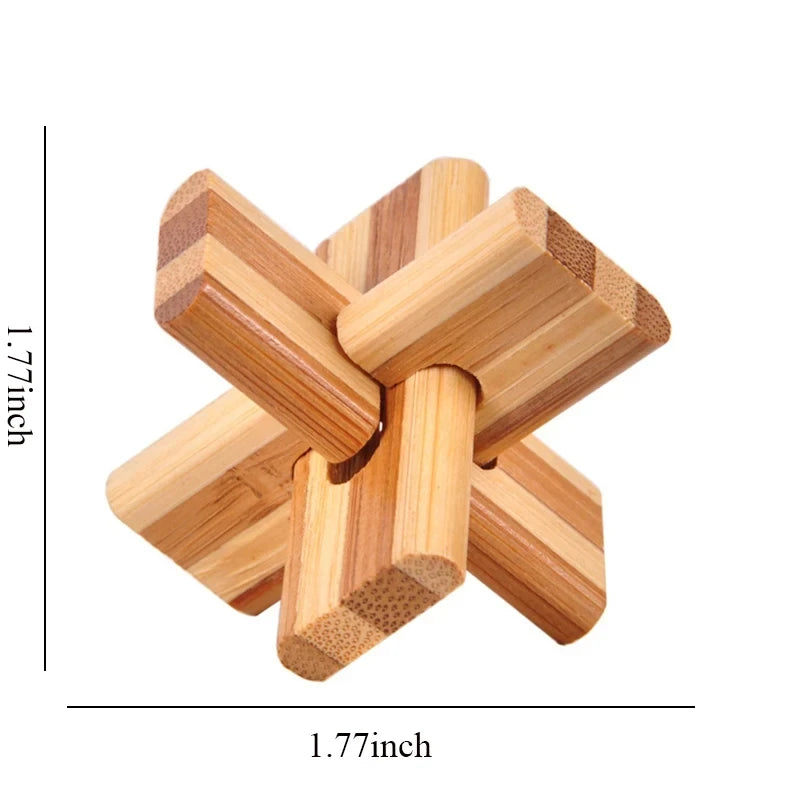 Wooden Kong Ming Lock Lu Ban Lock IQ Brain Teaser Puzzle Games  3D Puzzles for Adults Montessori Educational Toys