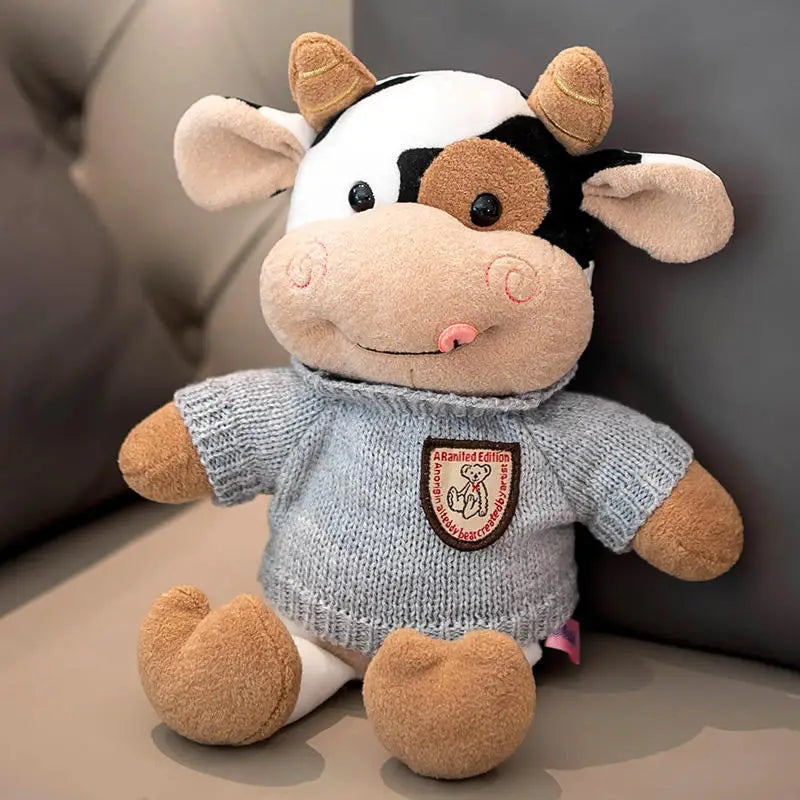 Hot toys Cute Cow Doll Little Cow Plush Toy Chinese Zodiac Cow Doll Cloth Doll New Year's Gift Girl's Birthday Gift