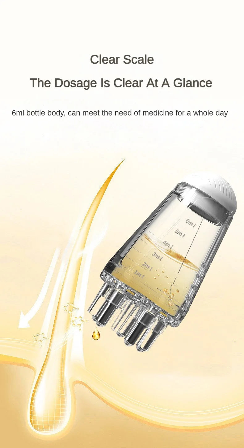 Scalp Applicator Minoxidil 1-6ml Essence Hair Growth Fluid Ball Massage Head Drug Delivery Smear Liquid Guide Comb