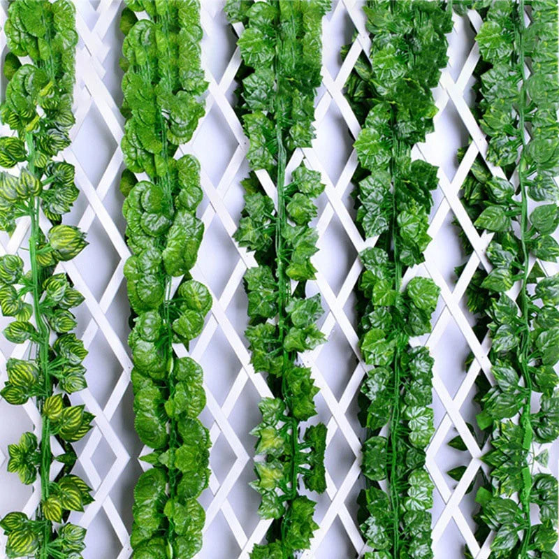 6pcs Artificial Ivy Leaves Plants Garland Plant Vines Fake Flowers Home Bedroom Party Garden Wedding Decoration Hanging Plants