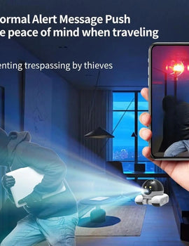 Security Camera Dark Vision Robot Camera On Wheels Two Way Video Call Camera Double Lens Waterproof for Home Indoor Outdoor