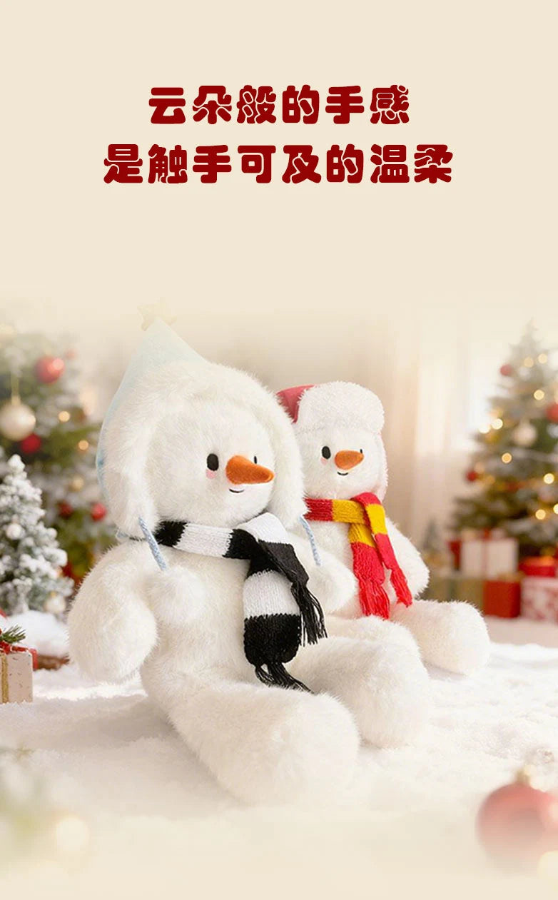 Realistic Snowman Plush Soft Stuffed Christmas Pillow