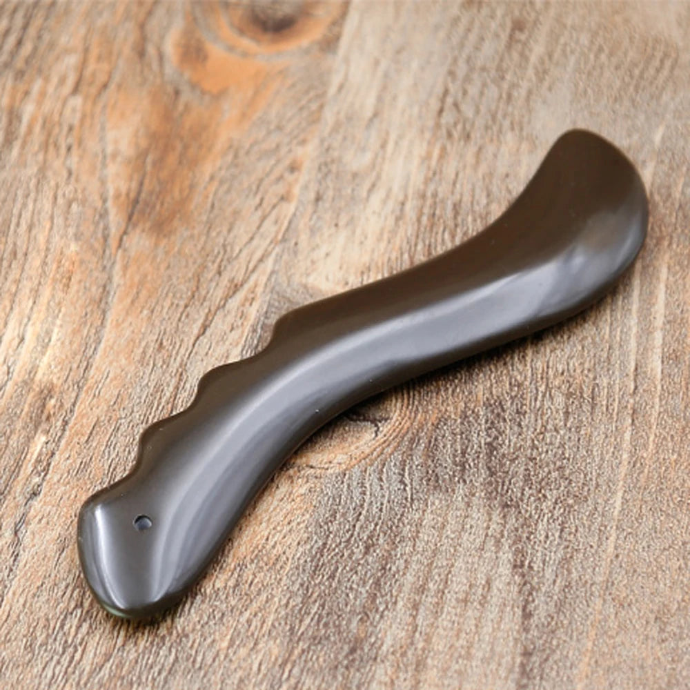 5A grade brown color Si Bin Bian stone facial massage guasha kit beauty plate