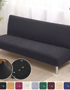 Armless Sofa Covers Elastic Solid Color Sofa Bed Cover Folding Seat Slipcover Dust-proof Stretch Couch Protector for Living Room