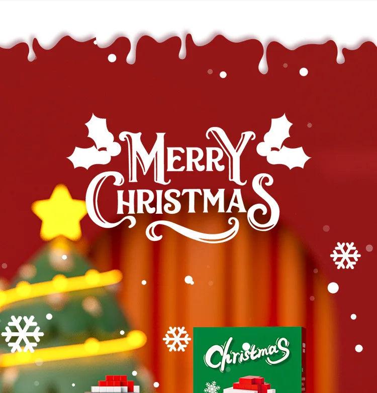 1 Piece Randomly Creative Christmas Series Building Blocks Santa Claus Tree Kawaii Damo Egg Bricks Model Toys For Xmas Gift