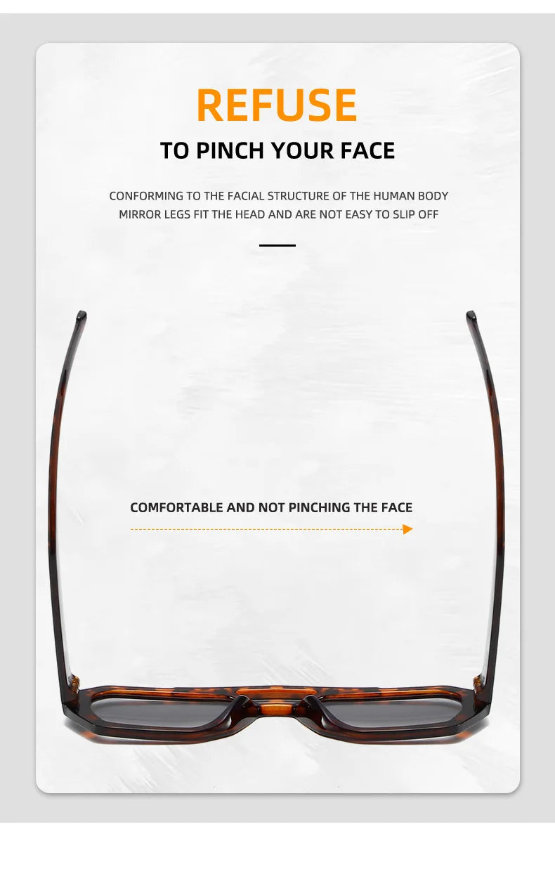 Big Frame Women's Sunglasses Retro Double Bridges Leopard Brown Gradient Eyewear Fashion Luxury Designer Sun Glasses