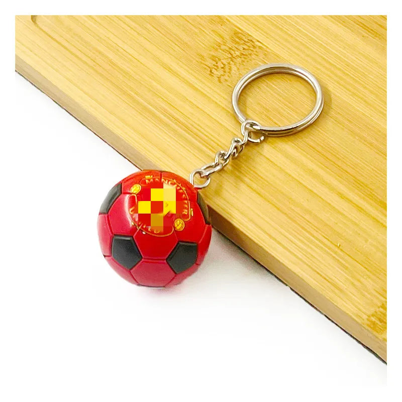 Football Club Soccer Ball Keychain Team Flag Pendant Fan Souvenir Bag Charm