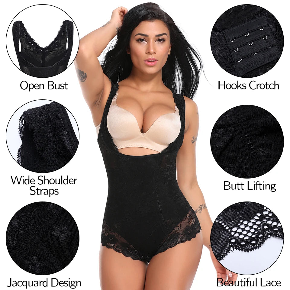 Women's Shapewear Waist Trainer Bodysuits Slimming Underwear Seamless Full Body Shaper