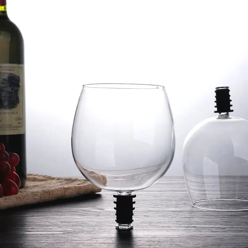 270/500ml Red Wine Glass Goblet To Drink Straight From The Bottle Drink Directly Clear Champagne Glass Cup With Silicone Seal