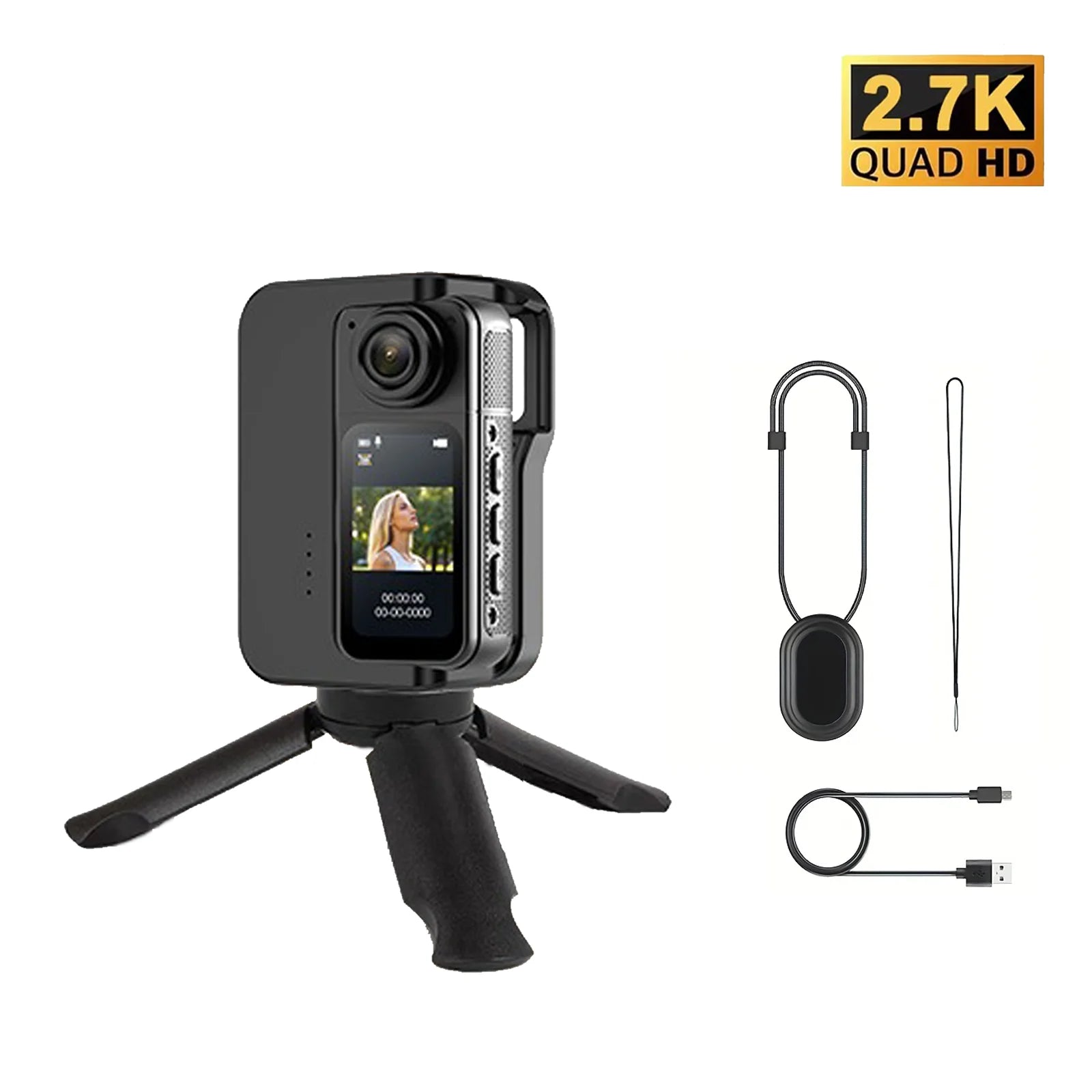 Thumb Action Camera 2.7K Mini Cam with Bracket Sport Body Cam Charging Bay Pocket Cameras Recorder megnetic Attraction Camera