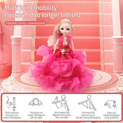 Electric Universal Walking Doll With Music And Dance, Wedding Dress Princess With LED Lights And Pleasant Music, Play House Toy,